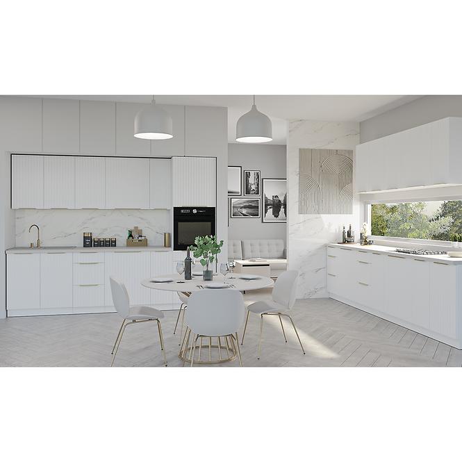 Kuchynská Skrinka Tuluza 60DK-210 2F biely mat lamel