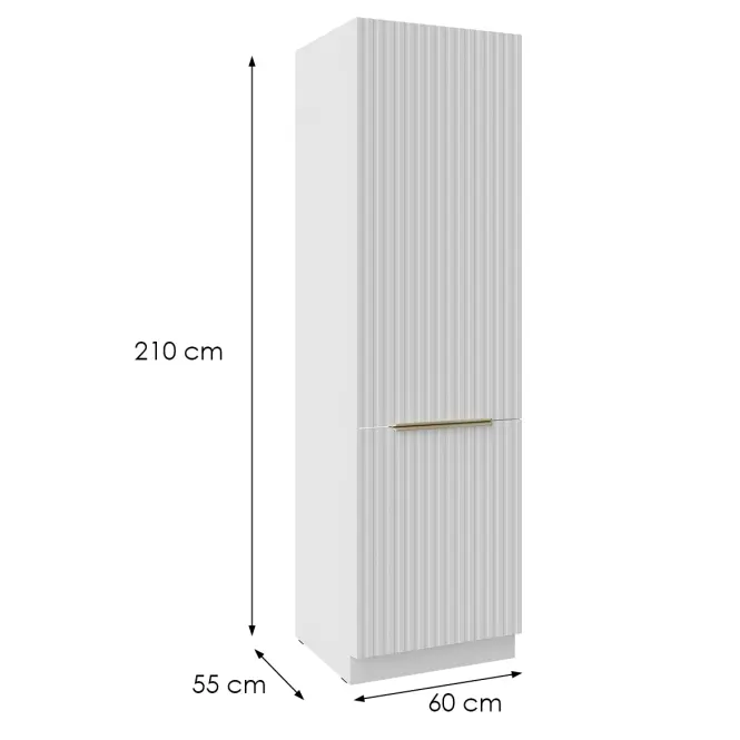 Kuchynská Skrinka Tuluza 60LO-210 2F biely mat lamel,2