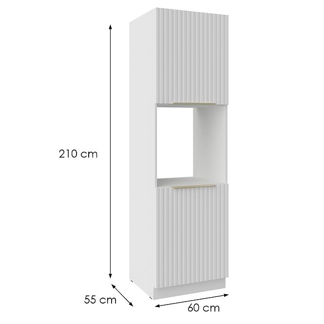 Kuchynská Skrinka Tuluza 60DP-210 2F biely mat lamel