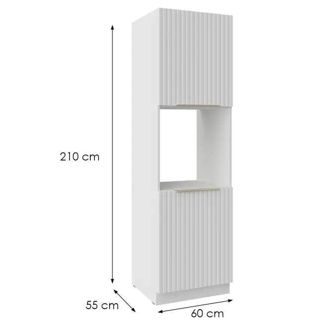 Kuchynská Skrinka Tuluza 60DP-210 2F biely mat lamel,2