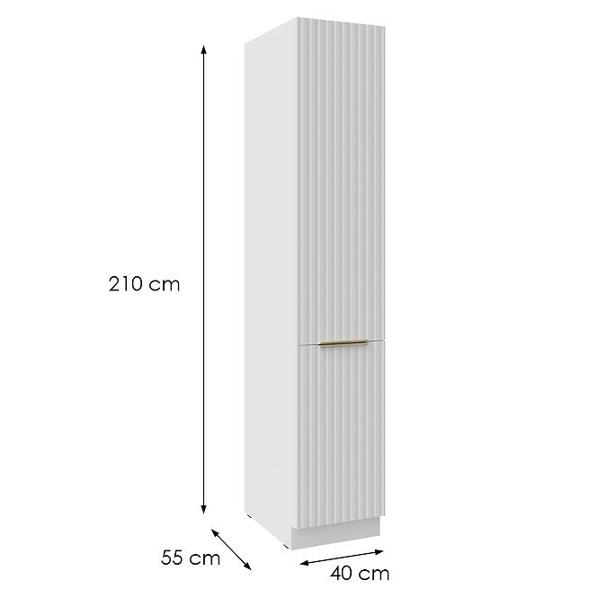 Kuchynská Skrinka Tuluza 40DK-210 2F biely mat lamel