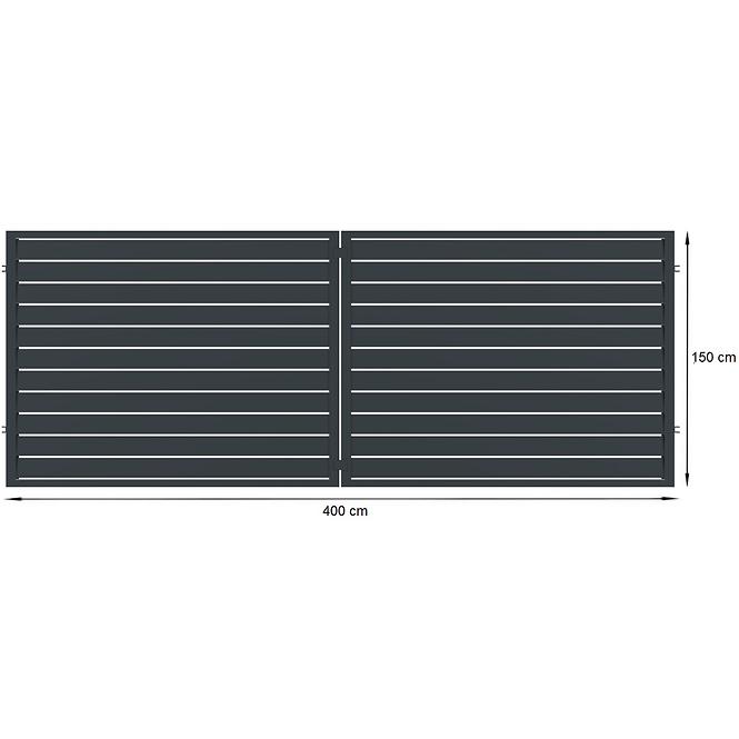 Brána Salerno 400x150 ZN RAL7024 mat