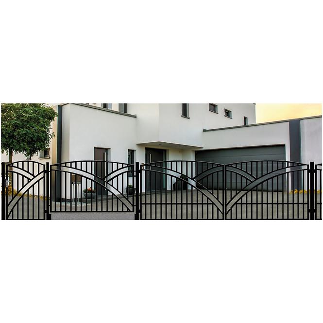 Plotové pole Genua 2x1,25 ZN RAL9005 mat