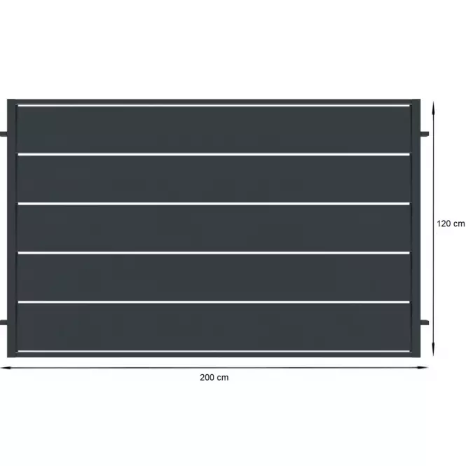 Plotové pole Novara 2x1,20 ZN RAL7024 mat