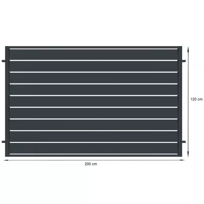 Plotové pole Salerno 2x1,20 ZN RAL7024 mat