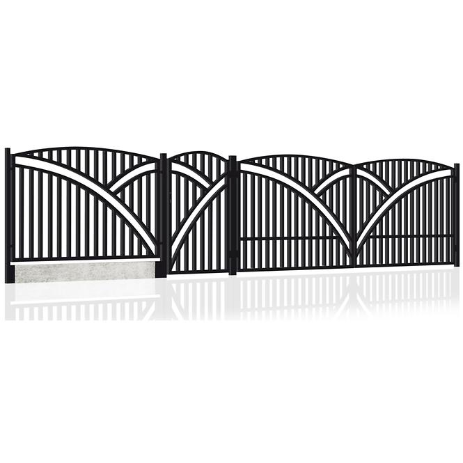 Bránka Genua ľavá/pravá 93,6x145 ZN RAL9005 mat,3