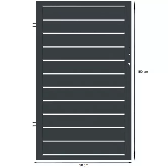 Bránka Salerno ľavá 90x150 ZN RAL7024 mat