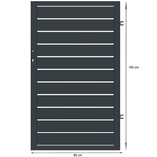 Bránka Salerno pravá 90x150 ZN RAL7024 mat