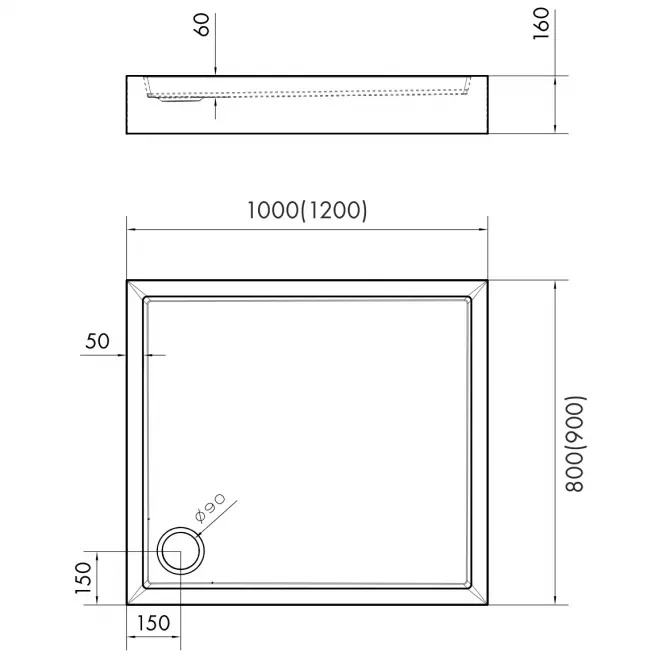 Vanička obdĺžniková Astrix 80x120 AQM4738,2