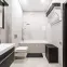 Kúpeľňový koberček Loft čierny,3