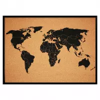 Tabuľa 50x70 cm  mapa sveta