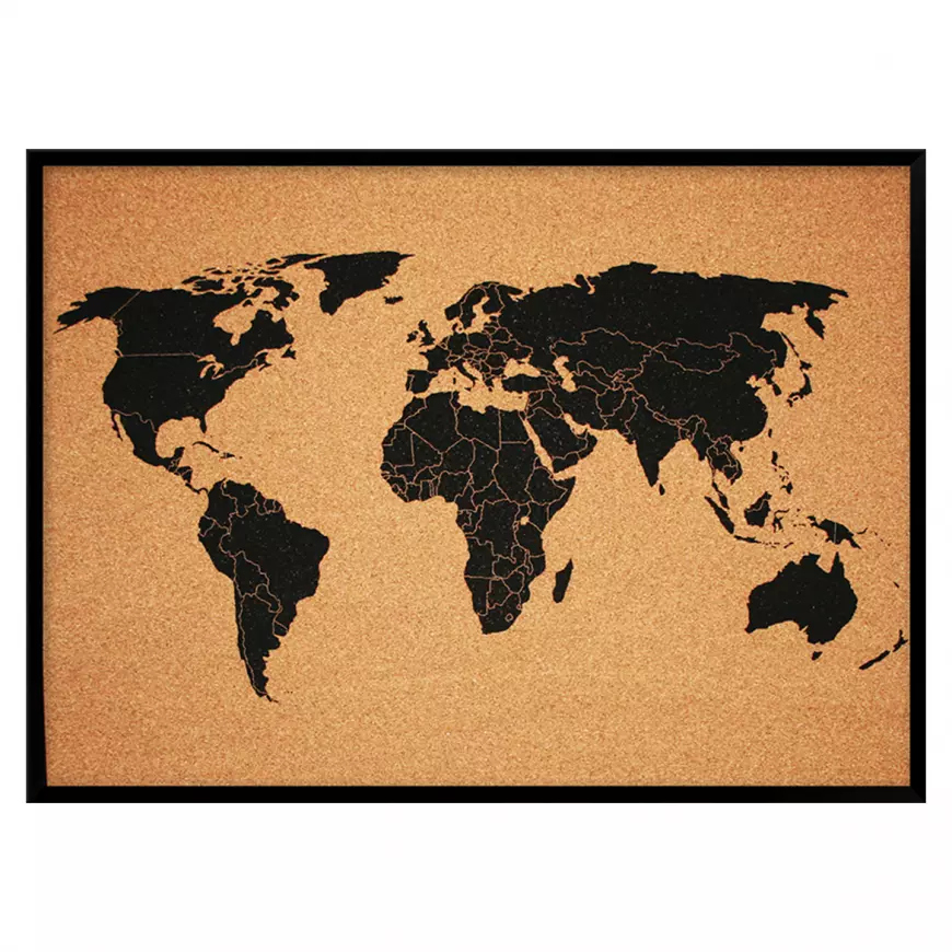 Tabuľa 50x70 cm  mapa sveta
