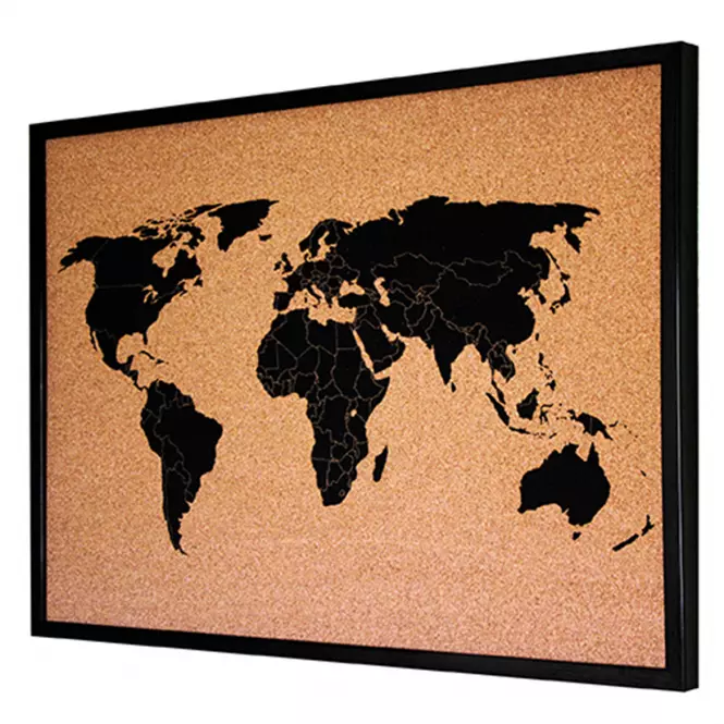 Tabuľa 50x70 cm  mapa sveta