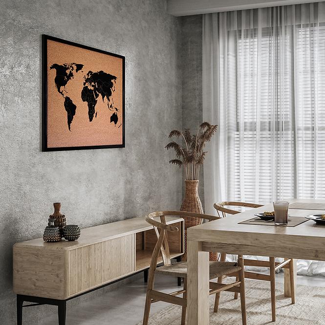 Tabuľa 50x70 cm  mapa sveta