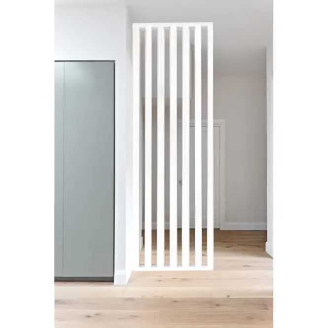 Lamelová stena 3D MDF biela 60x265 cm