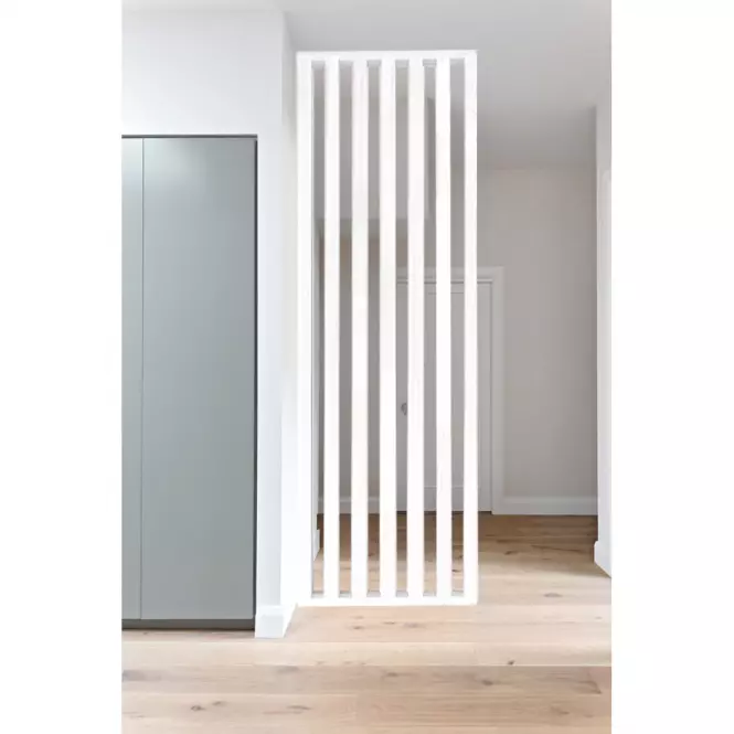 Lamelová stena 3D MDF Biela 60x265cm