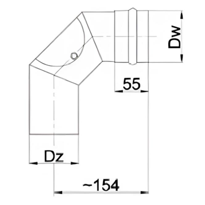 Kolano pevné KSR80/90 SPNP07,2