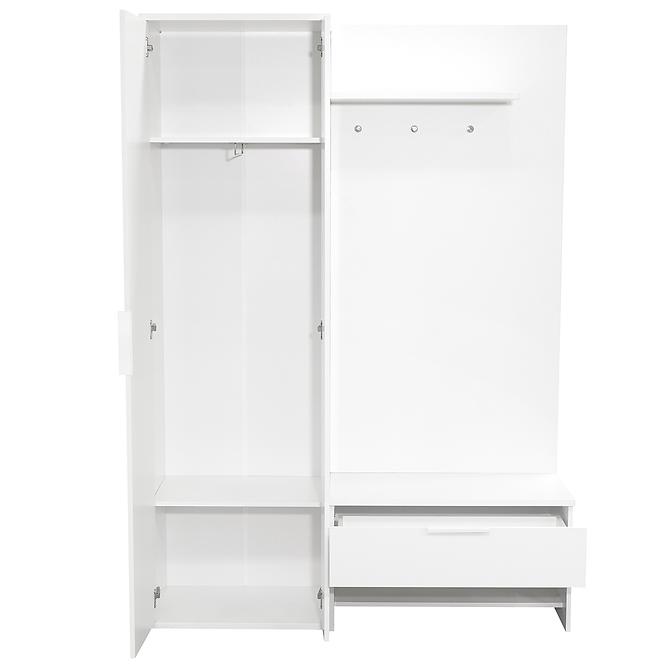 Predsieňový Nábytok Milo 140 biela/zrkadlo,3