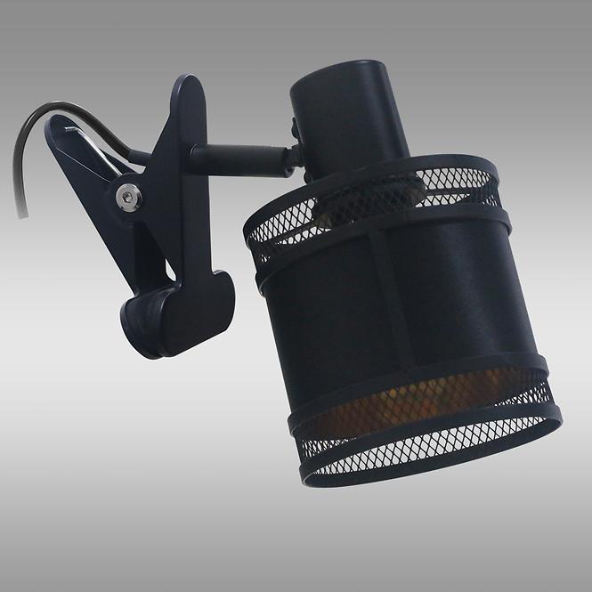 Lampa s klipom METALOPIK 49032 čierna/zlatá K1