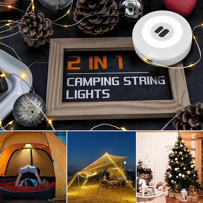 Kempingová lampa 49021 RGB STAR 10M