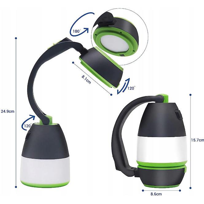 Kempingová lampa RUBY 49031 3W1