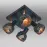 Stropné bodové svietidlo Puzzle 4 AS-PUE144B black LS4