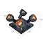 Stropné bodové svietidlo Puzzle 4 AS-PUE144B black LS4,2