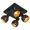 Stropné bodové svietidlo Puzzle 4 AS-PUE144B black LS4,5