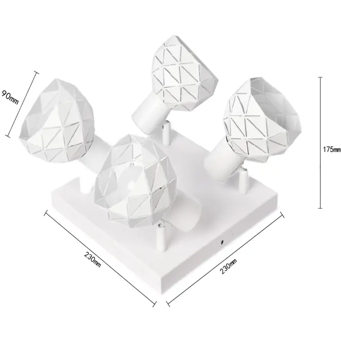 Stropné bodové svietidlo Puzzle 4 AS-PUE144W white LS4,2