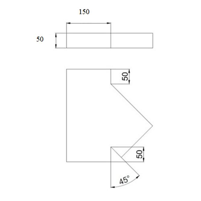 T-kus 150x50 45 DPP07