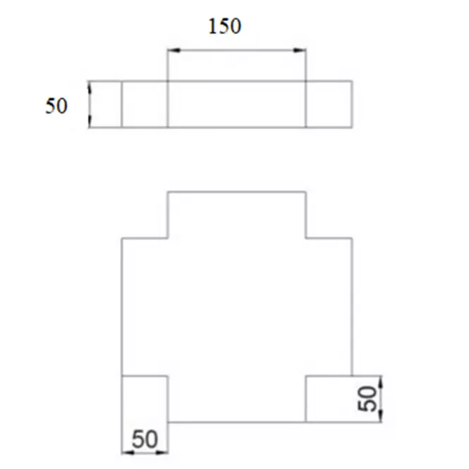 Krížový konektor 150x50 DPP10