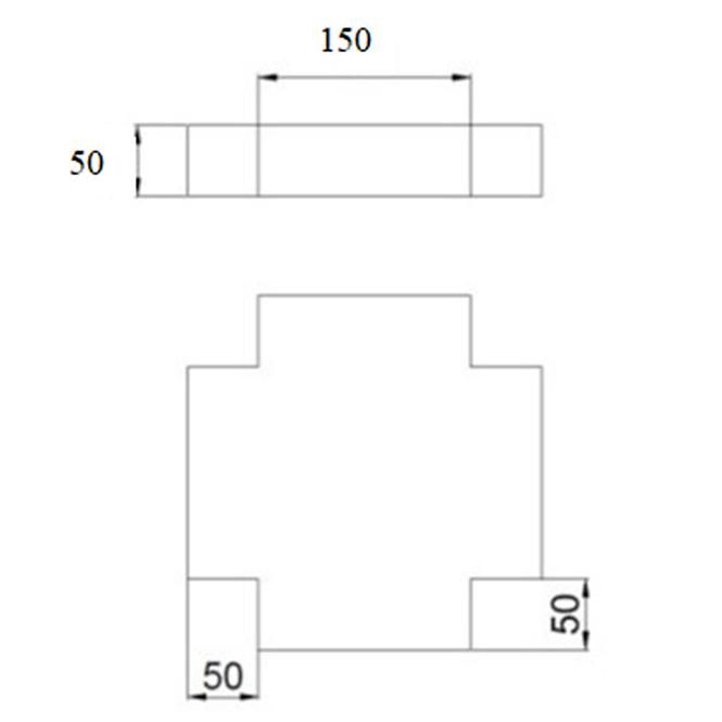 Krížový konektor 150x50 DPP10