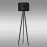 Stojacia lampa S-WENGE/ROLLER BLACK LP1