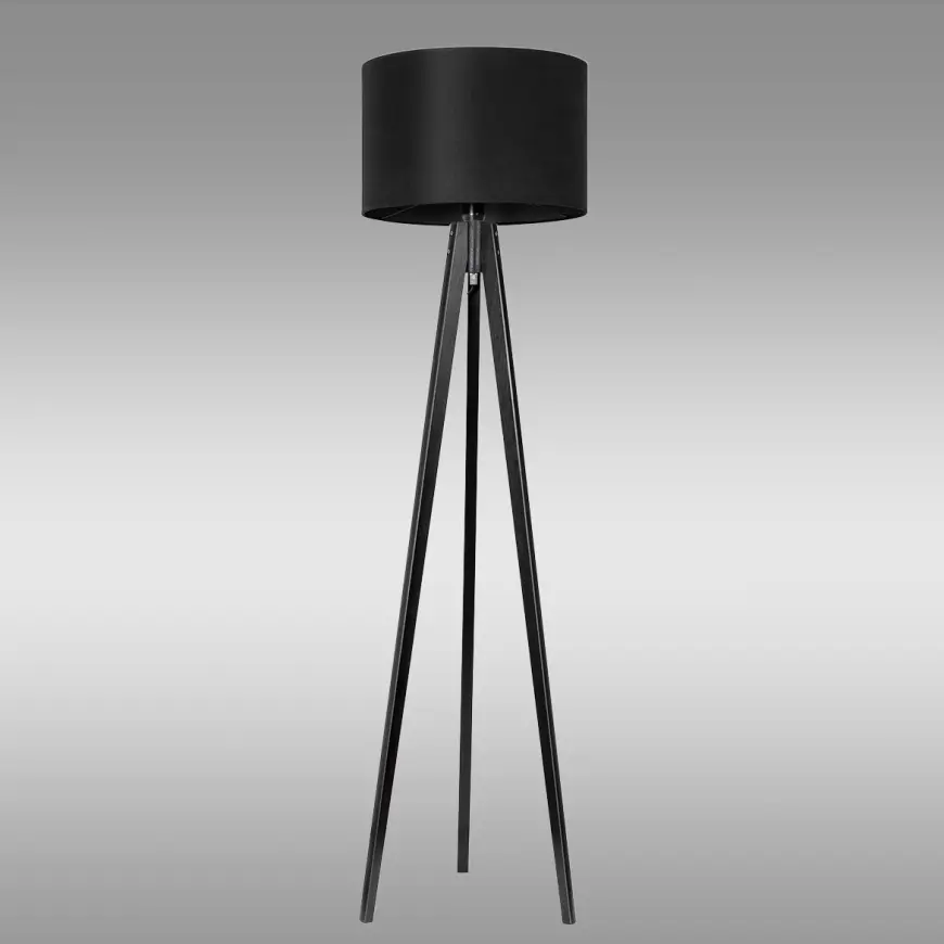Stojacia lampa S-WENGE/ROLLER BLACK LP1