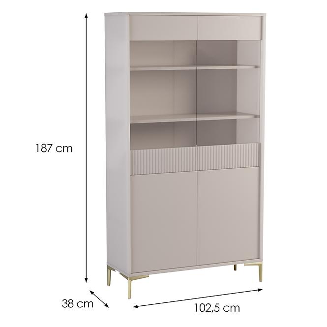 Vitrína Uni W2D beige,2