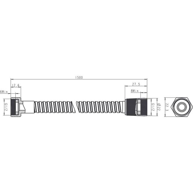 Antica Sprchová hadica 150cm