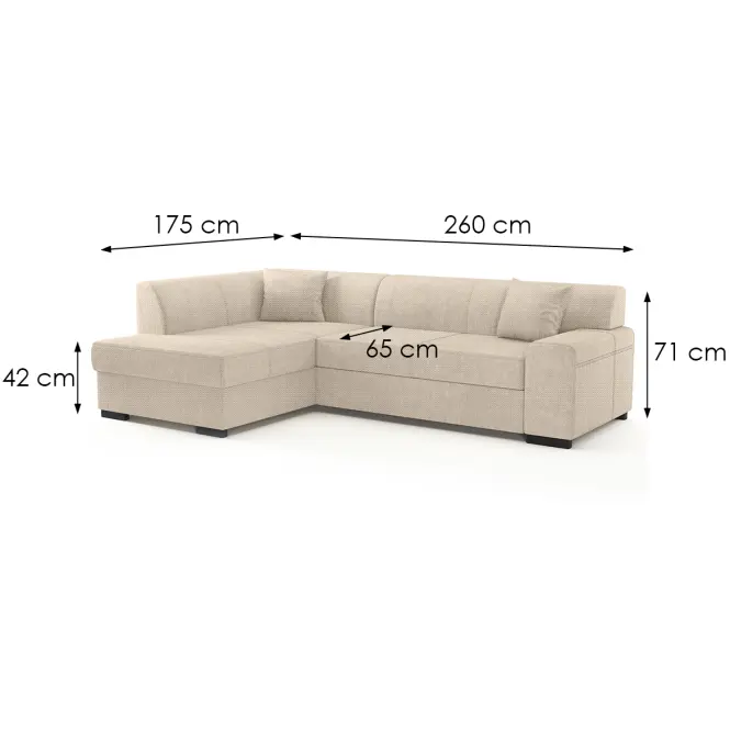 Rohová sedacia súprava Minos L Vardo 25,6