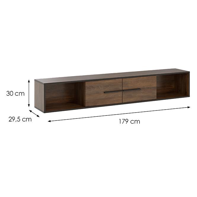 Polička Frida II W1 shirin walnut 