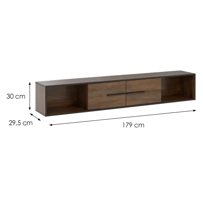 Polička Frida II W1 shirin walnut,2