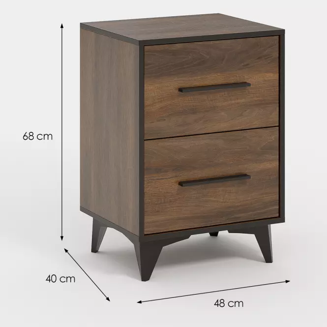 Nočný stolík Frida II SN shirin walnut