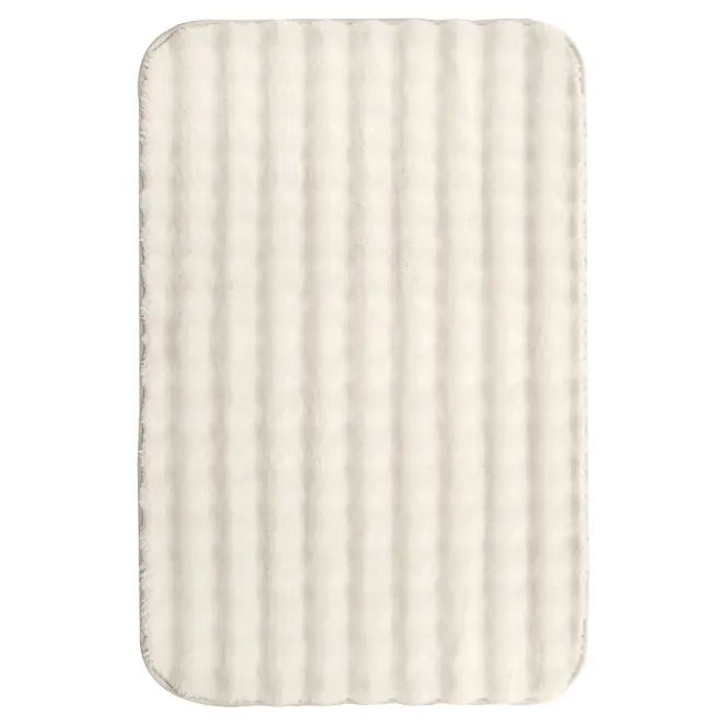 Kúpeľňový koberček 2-dielny 100x60 a 50x60 svetlobéžový Flow Bubbl