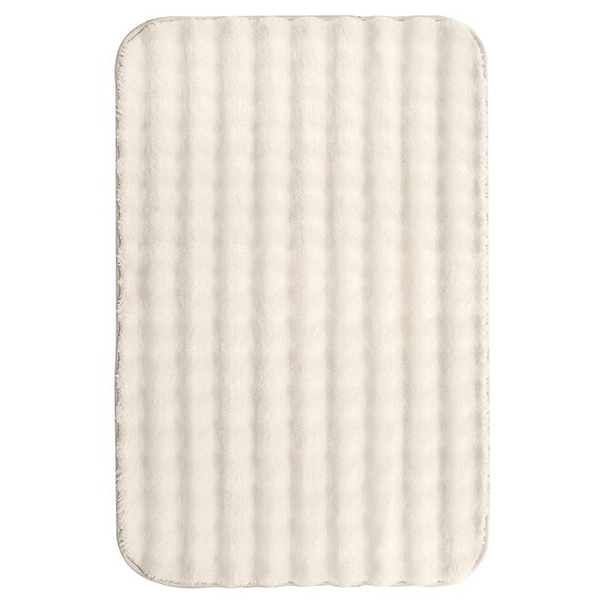 Kúpeľňový koberček 2-dielny 100x60 a 50x60 svetlobéžový Flow Bubbl