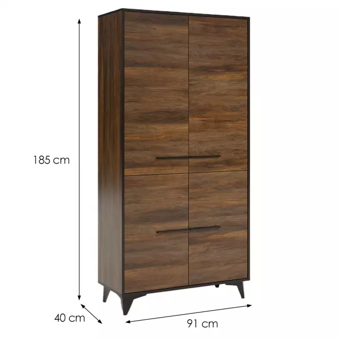 Skriňa Frida II S2D shirin walnut,2
