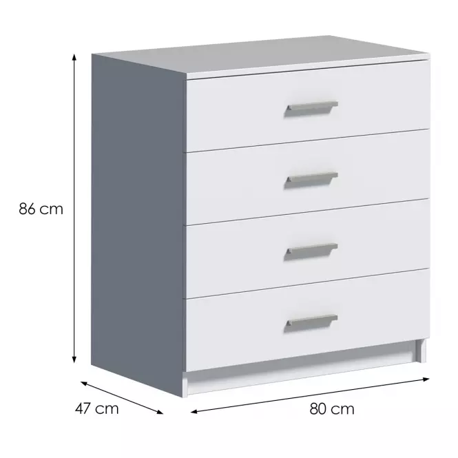 Komoda DUO 4S biela