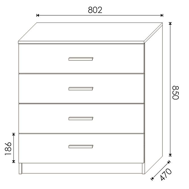 Komoda DUO 4S biela
