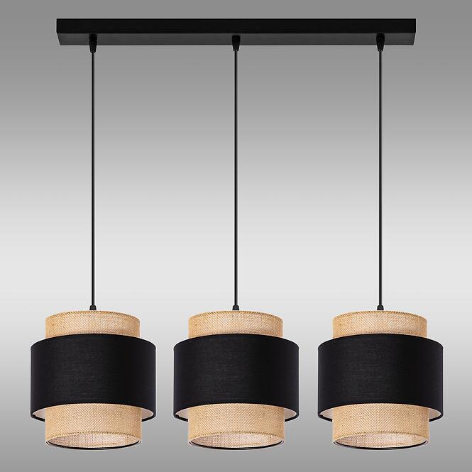 Závesné svietidlo W-L 1204/3 JUTE/BLACK LW3