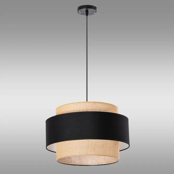 Závesné svietidlo W-1204/1-40 JUTE/BLACK LW1