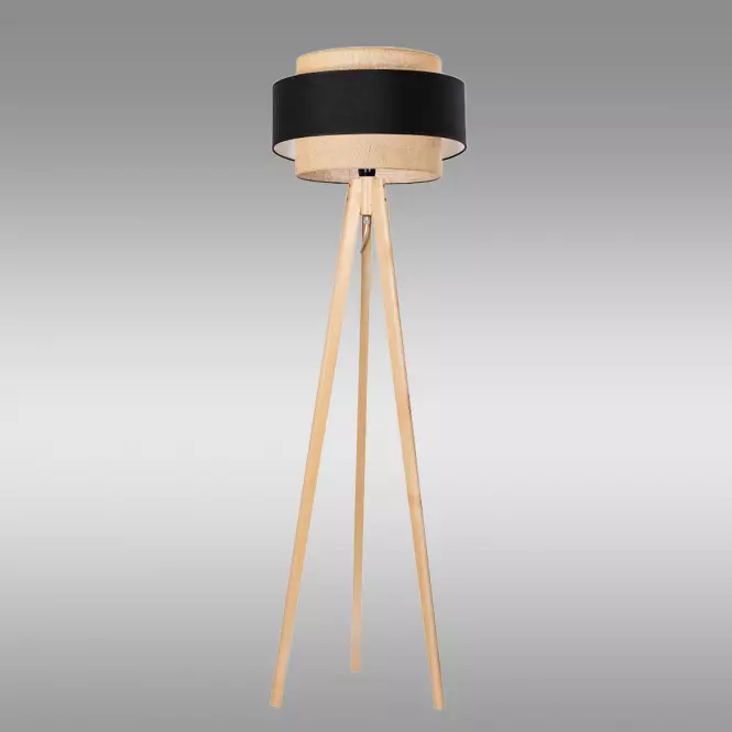 45SE LAMPA PODŁOGOWA S-SOSNA AB-TRIO JUTE/BLACK LP1