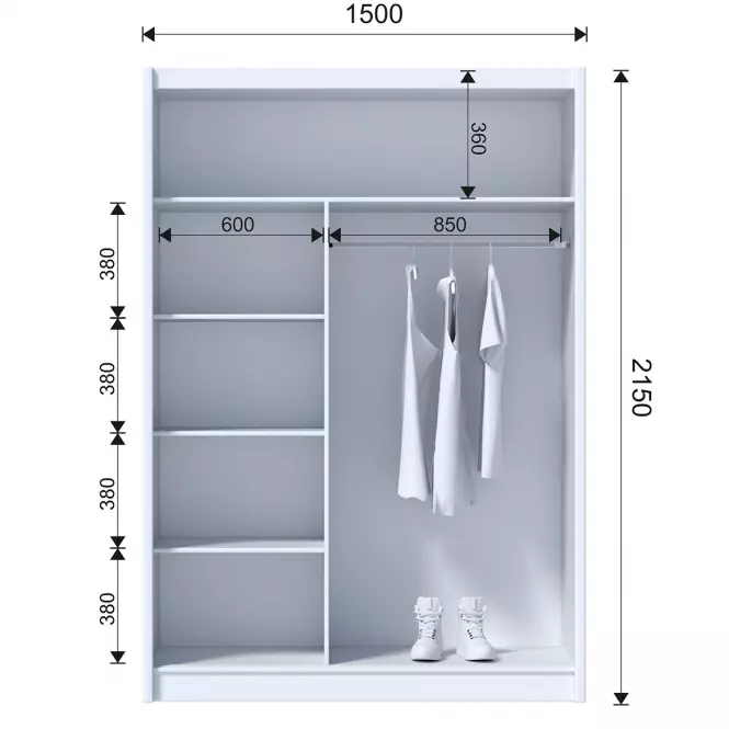 Skriňa Ladder 150 dub craft/lamely čierna
