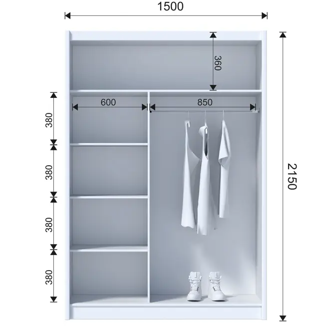 Skriňa Ladder 150 dub craft/lamely čierna,3